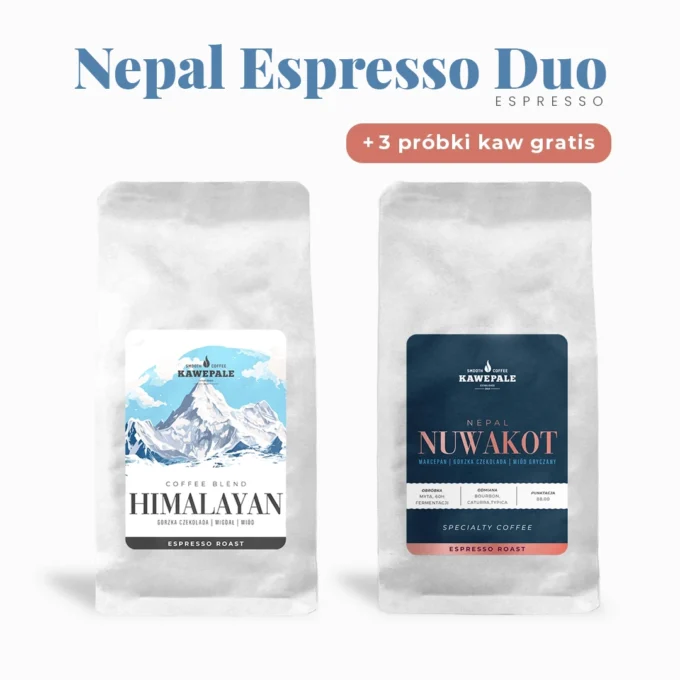 Nepal Espresso Duo (2x500g) + 3 próbki kaw gratis